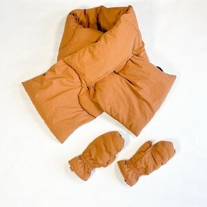 Madewell x Buffy Camel Brown Scarf (NWT) & Mittens